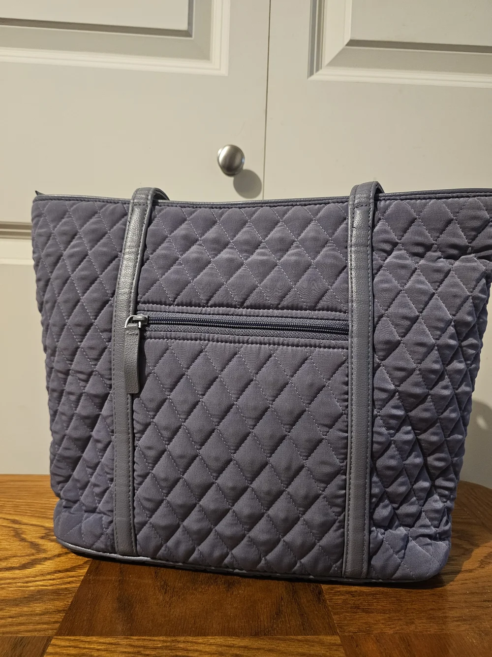 Vera Bradley Quilted Tote in Gray-Blue